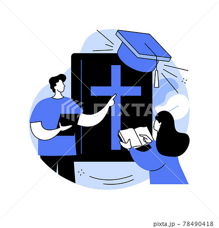 Theological lectures abstract concept vector illustration. 78490418
