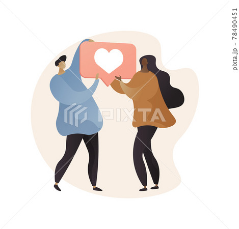 Relationship status abstract concept vector illustration. 78490451