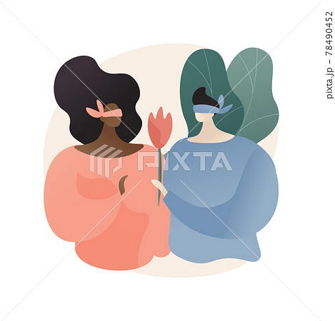 Blind date abstract concept vector illustration. Blind date abstract concept vector illustration. 78490452