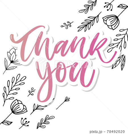 thank you Slogan print for textile t-shirt vector. 78492020