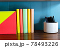 books on shelf in the library 78493226