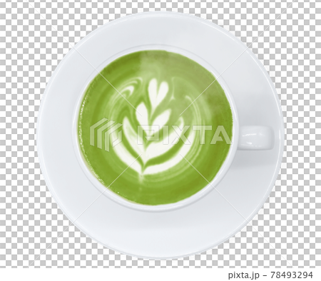 Matcha Latte Matcha Ore Drink Illustration Bird's-eye View Real Hot Steam Matcha Latte Matcha Ore Drink Illustration Bird's-eye View Real Hot Steam 78493294