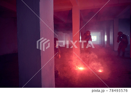 military troops in action urban environment 78493576