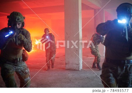 military troops in action urban environment 78493577