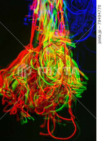 Abstract background with dispersion effect from tangled threads 78494770