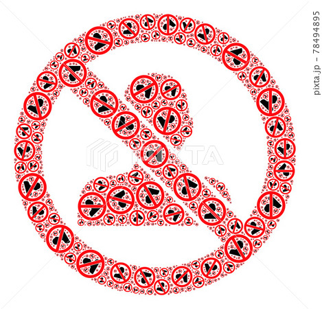 Stop Man Recursive Composition of Stop Man Icons Stop Man Recursive Composition of Stop Man Icons 78494895