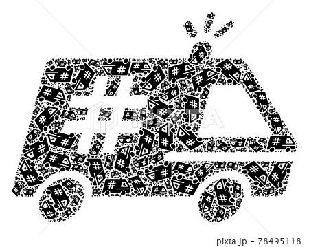 Jail Police Car Fractal Composition of Jail Police Car Items Jail Police Car Fractal Composition of Jail Police Car Items 78495118