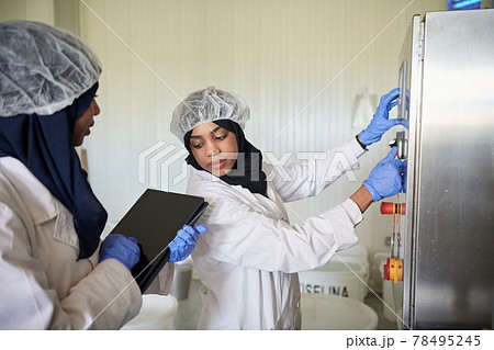 business woman team in local cheese production company 78495245