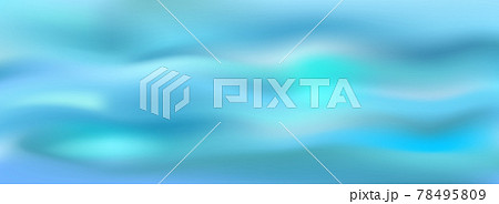 Blue ocean or sea background. Realistic blurred marine landscape. Water texture with sunlights. Vector illustration. 78495809
