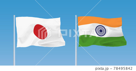 インドと日本の国旗 78495842