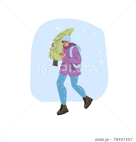 Flat cartoon character happy holidays vector illustration concept Flat cartoon character happy holidays vector illustration concept 78497307