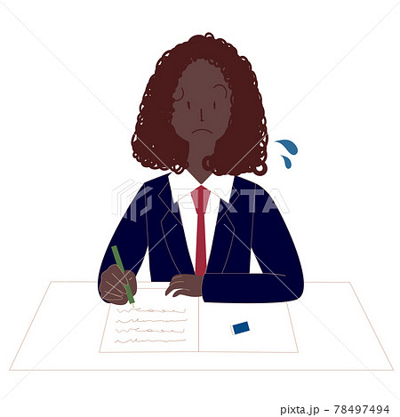 black person studying clipart