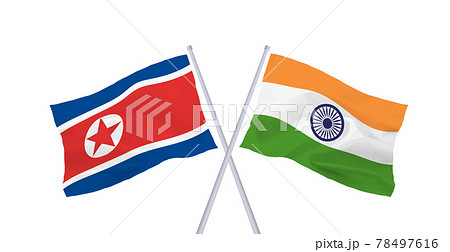 インドと北朝鮮の国旗