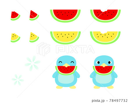 カットしたスイカのセット 78497732