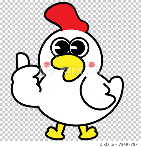 ニワトリ　にわとり　鶏　チキン　イラスト素材 78497787