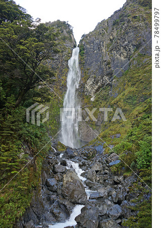 ニュージーランド　デビルズ・パンチボウル滝 78499797