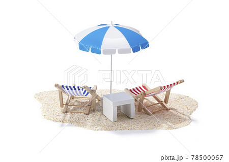 夏イメージ　バカンス　ビーチ　リゾート【ミニチュア玩具】 78500067