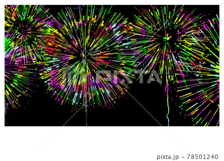 くれよんで描いた風花火の絵のイラスト素材 [78501240] - PIXTA