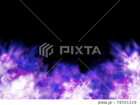 爆発 火 炎　背景 フレーム　グラフィック イラスト　青 紫 78501329