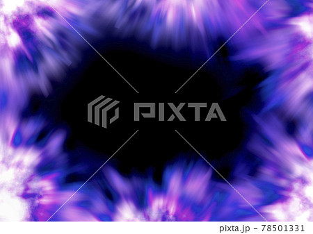 爆発 火 炎　背景 フレーム　グラフィック イラスト　青 紫 78501331