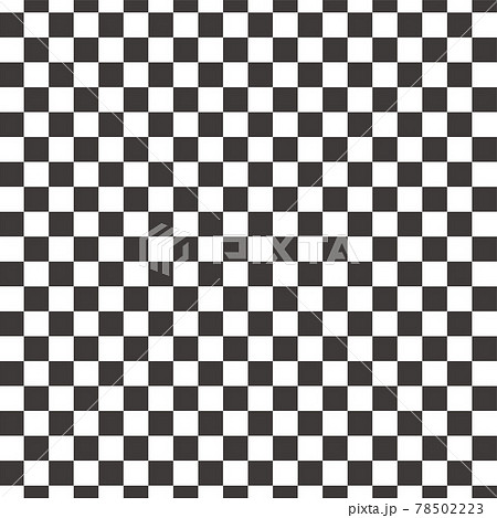 シンプルなチェッカー柄のパターン　市松模様 78502223