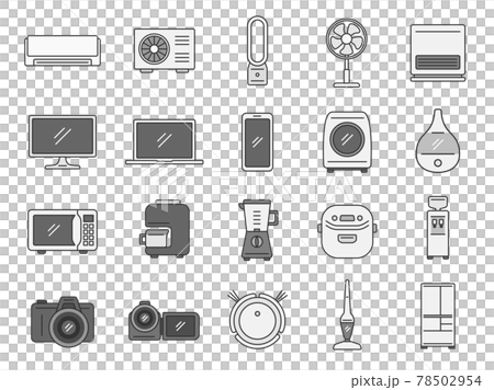 Home appliances icon set 78502954