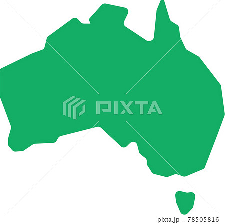 オーストラリア地図アイコンイラストのイラスト素材