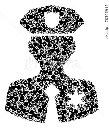 Police Patrolman Recursive Composition of Police Patrolman Icons 78506915