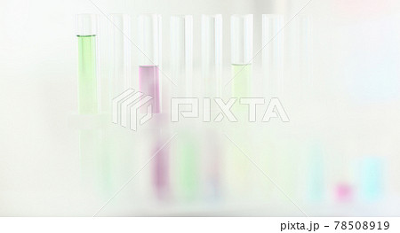 Test tubes from a chemical laboratory on a table Test tubes from a chemical laboratory on a table 78508919