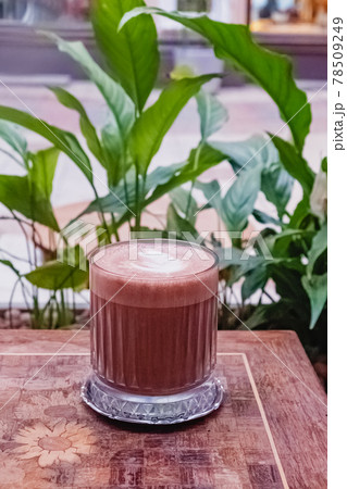 Close up of a glass of hot Cocoa drink s 78509249