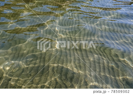 Crystal clear water rippled and sunny reflections Crystal clear water rippled and sunny reflections 78509302