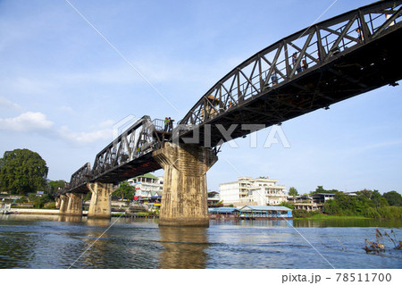 The Bridge of the River Kwai is a history of world war ii, the death railway bridge over Kwai river built by Japanese soldiers, Kanchanaburi, Thailand. The Bridge of the River Kwai is a history of world war ii, the death railway bridge over Kwai river built by Japanese soldiers, Kanchanaburi, Thailand. 78511700