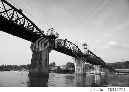 The Bridge of the River Kwai is a history of world war ii, the death railway bridge over Kwai river built by Japanese soldiers, Kanchanaburi, Thailand. The Bridge of the River Kwai is a history of world war ii, the death railway bridge over Kwai river built by Japanese soldiers, Kanchanaburi, Thailand. 78511701