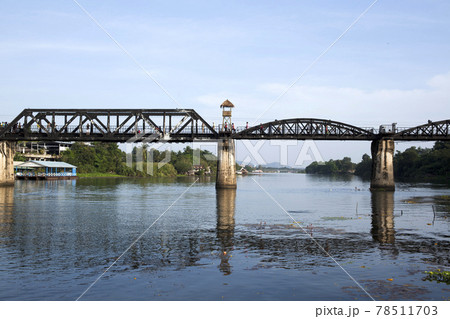 The Bridge of the River Kwai is a history of world war ii, the death railway bridge over Kwai river built by Japanese soldiers, Kanchanaburi, Thailand. The Bridge of the River Kwai is a history of world war ii, the death railway bridge over Kwai river built by Japanese soldiers, Kanchanaburi, Thailand. 78511703