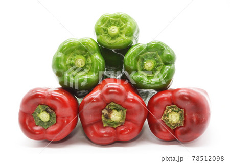 赤と緑のピーマン 78512098