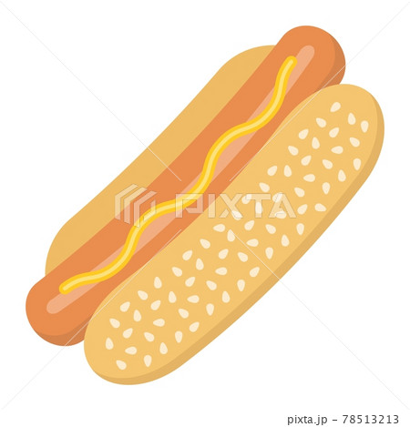 Hot Dog flat icon, food and drink, fast food 78513213