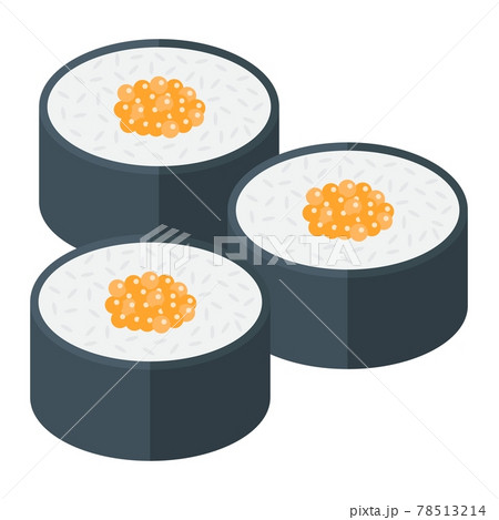 Sushi flat icon, food and drink, japanese rolls Sushi flat icon, food and drink, japanese rolls 78513214