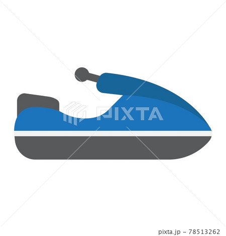 Jet ski flat icon, transport and vehicle 78513262