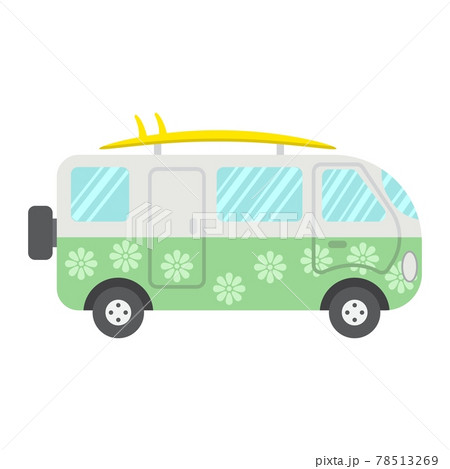 Surfer van flat icon, transport and vehicle 78513269