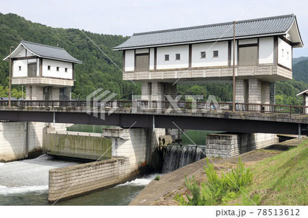 足羽川頭首工(取水堰 福井県 福井市) 足羽川頭首工(取水堰 福井県 福井市) 78513612
