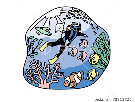 海の豊かさを守ろう 海洋資源のイラストのイラスト素材