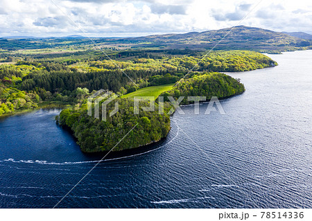 Aerial view of Lough Gill, County Sligo - Ireland 78514336