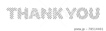 Thank You black striped inscription 78514401