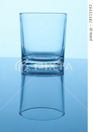 Empty glass cup. 78515542