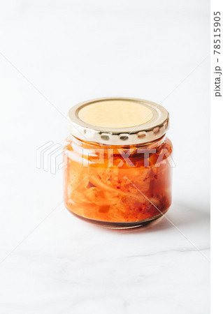Jar of Korean Kimchi, fermented cabbage Jar of Korean Kimchi, fermented cabbage 78515905