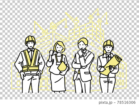 働きがいも経済成長も　働く男女のイラスト 78516306