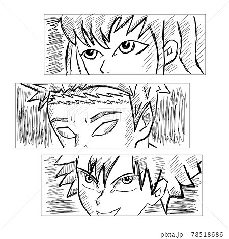 Manga face vector 78518686