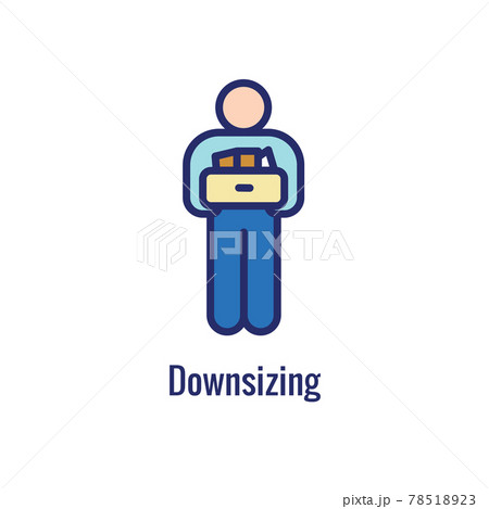 Job Loss, Downsizing, Getting Fired, and Unemployment from Covid 19 or Coronavirus Icon 78518923