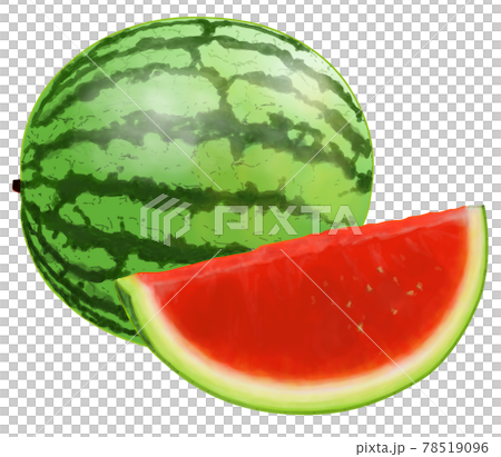 Whole watermelon and cut watermelon Whole watermelon and cut watermelon 78519096