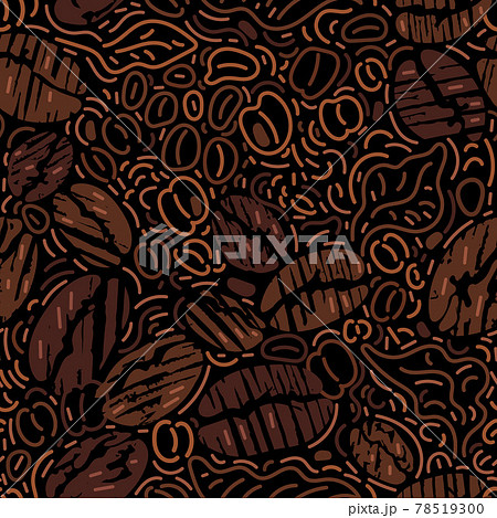 Vector seamless pattern. Coffee bean 78519300
